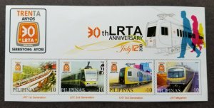 *FREE SHIP Philippines 30th LRTA 2010 Train Locomotive Railway (ms) MNH *imperf