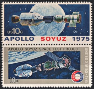 SC#1569-70 10¢ Apollo-Soyuz Mission Pair (1975) MNH*