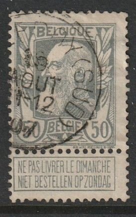 1905 Belgium - Sc 89 - used VF - 1 single - King Leopold