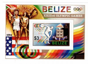Belize 1984 Sc 721 Mini Souvenir Sheet MNH OG Olympics Discus Throwing