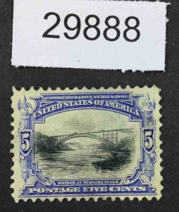 US STAMPS  #297 UNUSED THIN LOT #29888