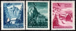 Yugoslavia 1951 MNH Stamps Scott C45-47 Airplane Mountains Sport Climbing