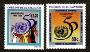  El Salvador 1422-1423 Mint NH UN Anniversary!