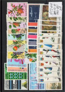 SAN MARINO  798-831  MNH  some used 1973 YEAR SET  couple stamps may be toned