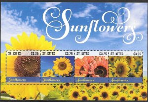 ST.KITTS 2015 SUNFLOWER (2) MNH