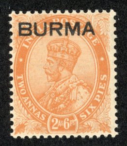 Burma 6 MH 1937 2a6p buff