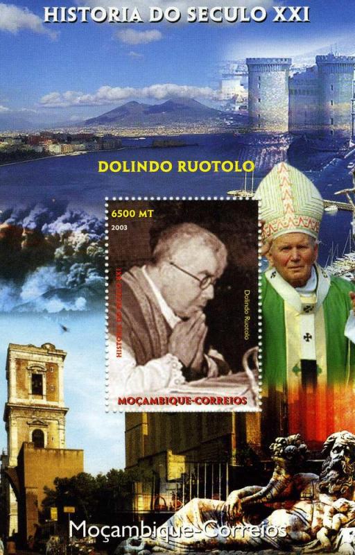 Mozambique 2003 POPE JOHN PAUL II & Dolindo Ruotolo s/s Perforated Mint (NH)