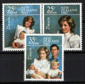 New Zealand B122a-B123 MNH Semi-Postal Princess Diana ZAYIX 0424S0234