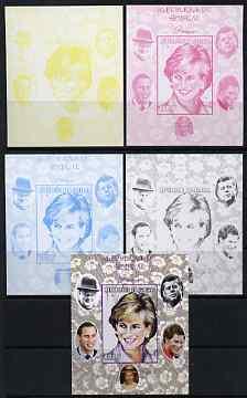 Senegal 1998 Princess Diana 200f imperf m/sheet #02 the s...