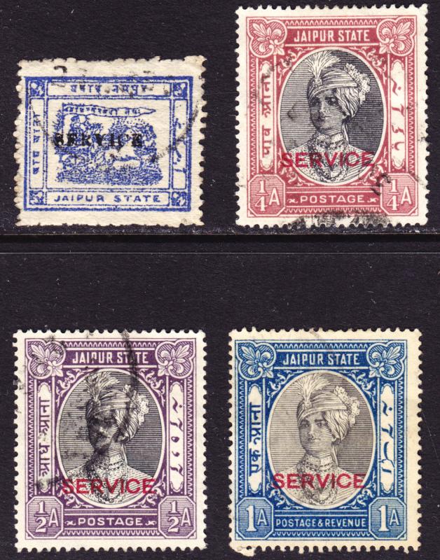 India Jaipur Scott O2, O12-13, O17  F to VF used.