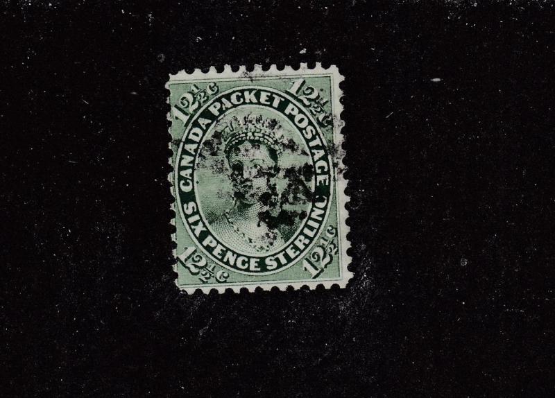 CANADA LOT(KK66 # 18 FVF-VERY LIGHT USED 12.5cts QUEEN VICTORIA CAT VALUE $80