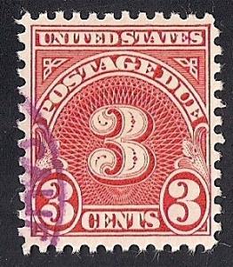 J82 3 cent Carmine XF used