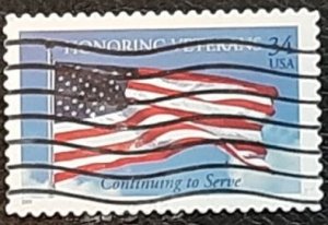 US Scott # 3508; used 34c Honoring Veterans from 2001; VF centering