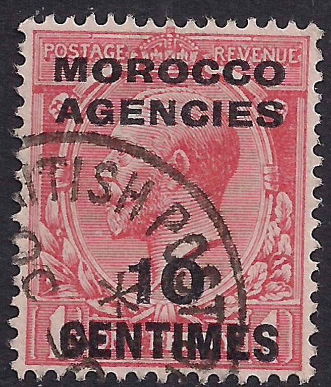 Morocco Agencies 1917 - 24 KGV 10cms on 1d Scarlet used SG 193 ( D1289 )