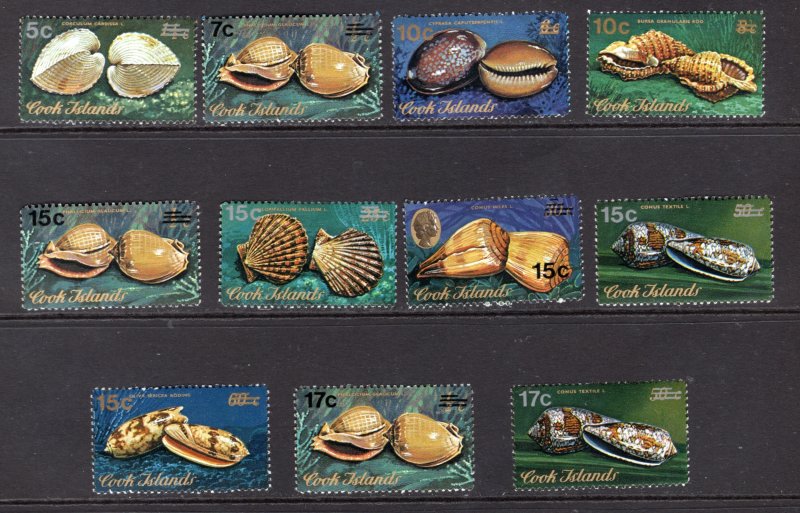 Cook Islands 488-498 MNH 1978 Shellfish