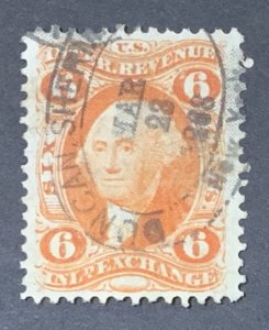 USA REVENUE STAMP 1863 6 CENTS INLAND EXCHANGE SCOTT R30c