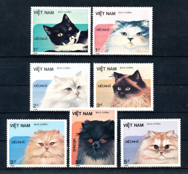 [94861] Vietnam 1986 Animals Pets Cats  MNH