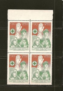 Chile 451 Traffic Police Block of 4 MNH