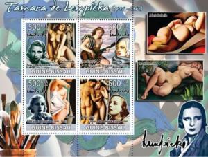 GUINEA BISSAU 2008 SHEET TAMARA DE LEMPICKA ART PAINTINGS