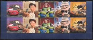 US #4557a Half Sheet Plate Block - Characters from Disney - Pixar Films.