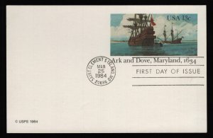 #UX101 13c Ark and Dove, FDC **ANY 5=FREE SHIPPING**