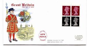GB First Day Cover DECIMAL STAMPS Posting Delayed Postal Strike FDC 1971 L245 