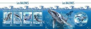 Z08 IMPERF TG190139ab TOGO 2019 Whales MNH ** Postfrisch