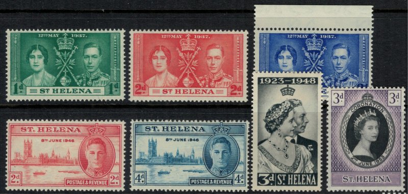 St. Helena #115-7* NH, 128-30,9*  CV $4.20