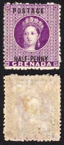 Grenada SG21 1881 1/2d Deep Purple Mint (part gum)