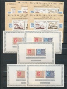 Norway 1972 + 1980 Mini Sheets (10 Items) BL1396