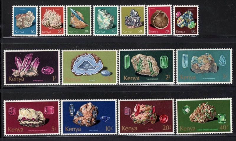 Kenya 1977 Minerals Complete Set of 15 MNH #98-112
