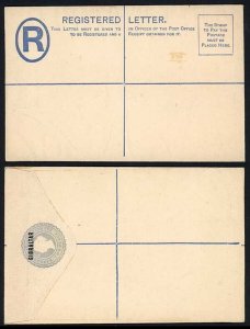 Gibraltar HG1a QV Registered Envelope Size G Mint