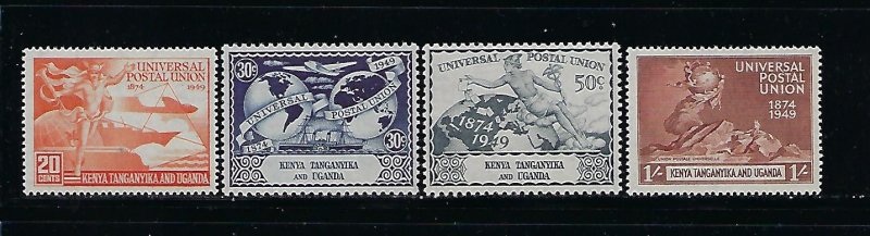 KENYA UGANDA TANGANYIKA SCOTT#94-97 1949 UPU ISSUE-  MINT LH/HINGED