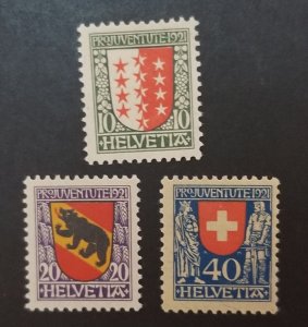 Switzerland Scott B18 B19 B20 MINT MNH OG Unused Stamp Set T251