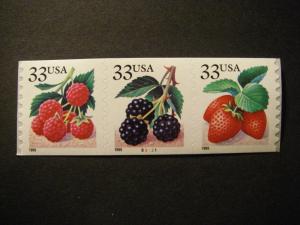 Scott 3302-05 or 3305a, 33c Berries, PNC3 #B2221, MNH BEAUTY