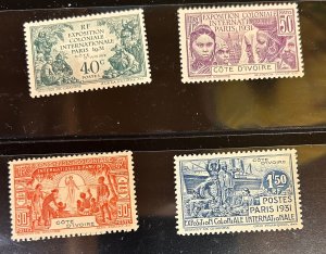 IVORY COAST :Colonial Exposition Issue  1931; Sc.92-95