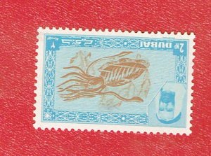 DUBAI SCOTT#2 1963 2p CUTTLEFISH - MNG