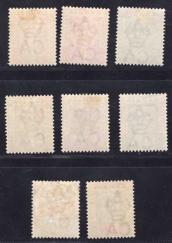 MOMEN: GAMBIA SG #37-44 1898 MINT OG H £130 LOT #66651