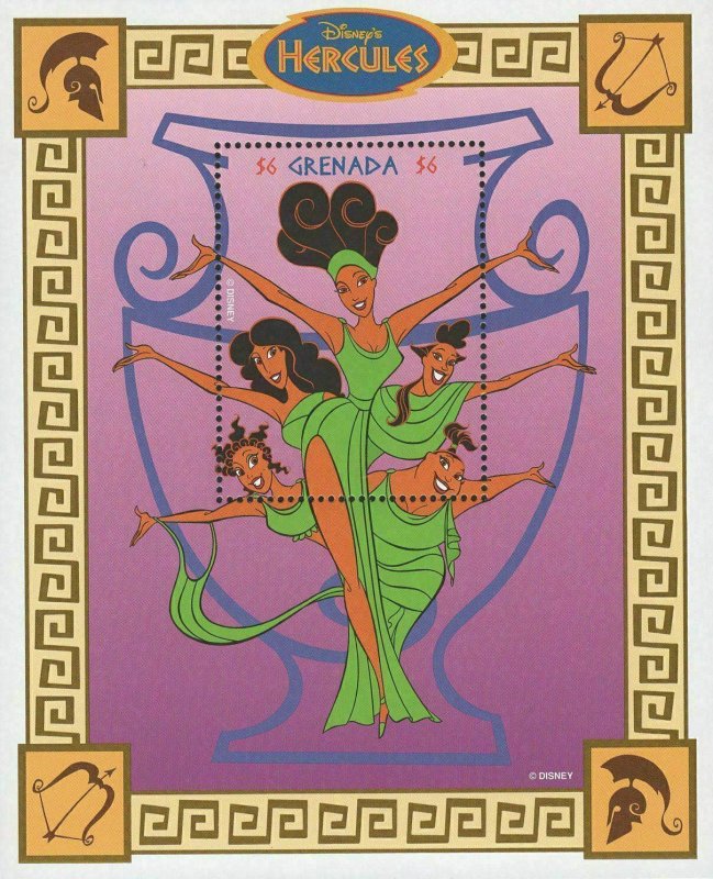 Grenada Hercules Characters Disney Souvenir Sheet Mint NH