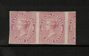 Canada #8 Very Fine Mint Pair Showing Next Stamp At Right **With Certificate**