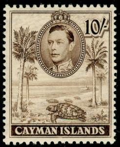 CAYMAN ISLANDS SG126, 10s chocolate, LH MINT. Cat £35. P.11½X13.