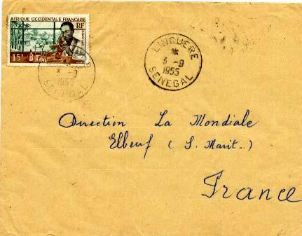 French West Africa 15F Medical Laboratory 1955 Linguere, Senegal to Elbeuf, F...