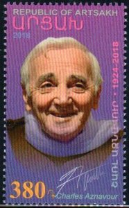 Armenia, Nagorno Karabakh,  #177  Charles Aznavour  a single stamp