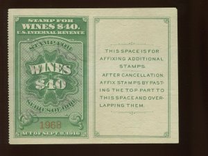 RE57 Wines Revenue Used Stamp (Stock Cv 57)