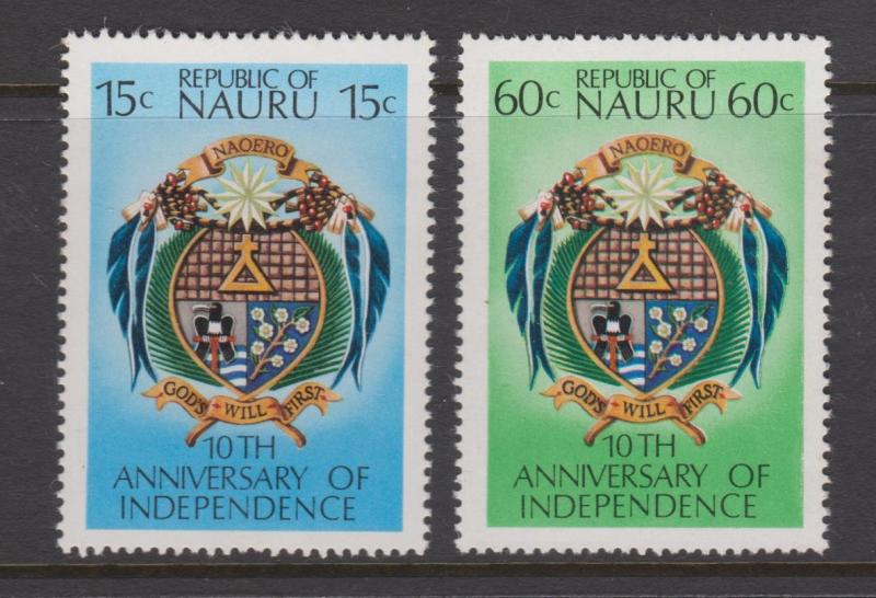 Nauru 1978 Independence Anniversary Set Sc#159-160 MNH