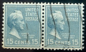 US Scott 820 Pair Used NH 