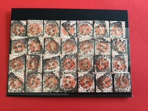 Queen Victoria Bradford Cancelled Postage Stamps R43679