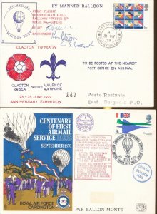 Switzerland GB USA Balloon Covers + Signed (11 Items) CP821