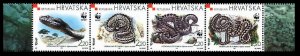 1999 Croatian Republic / Hrvatska 500-503strip WWF / Reptile