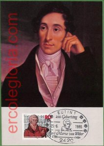 ag7254 - GERMANY - MAXIMUM CARD - 1986 - Carl Maria von Weber, MUSIC-